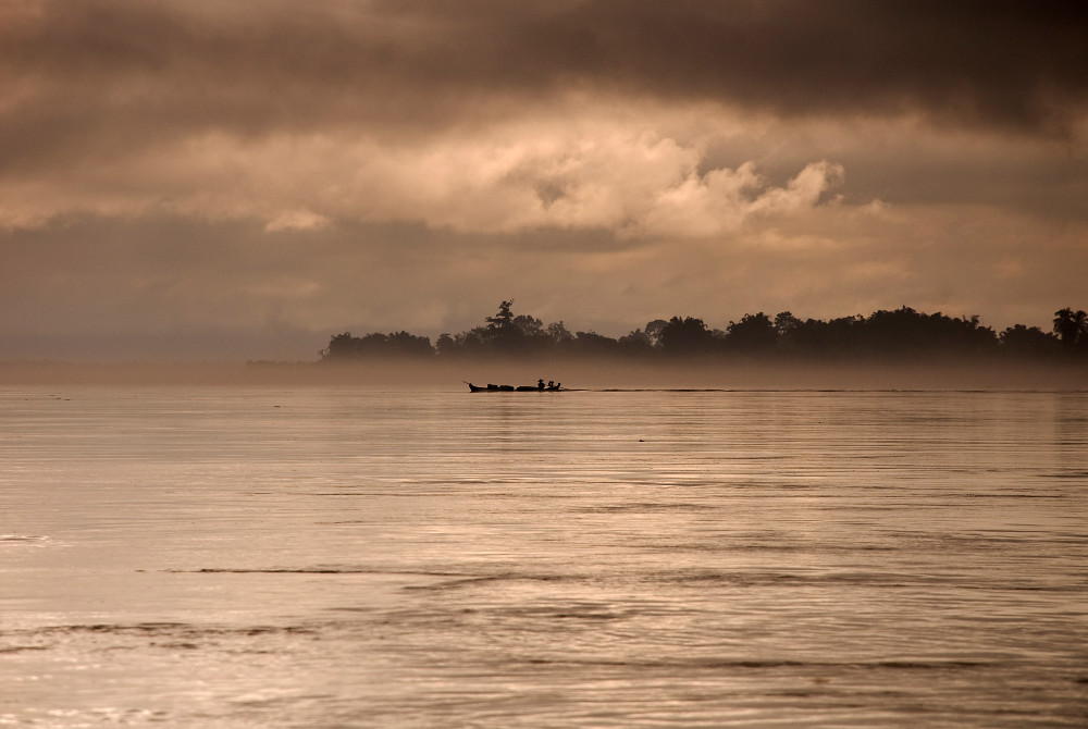 Morning mist on Ayeyarwady River