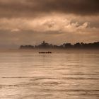 Morning mist on Ayeyarwady River