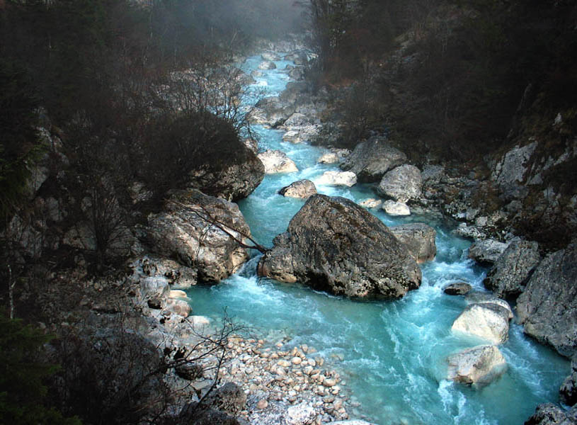 morning on river Soca