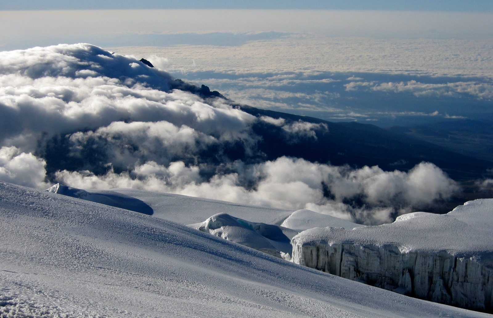 Morning on the Top of Africa Uhuru Peak (Mount Kilimanjaro), 5895 m