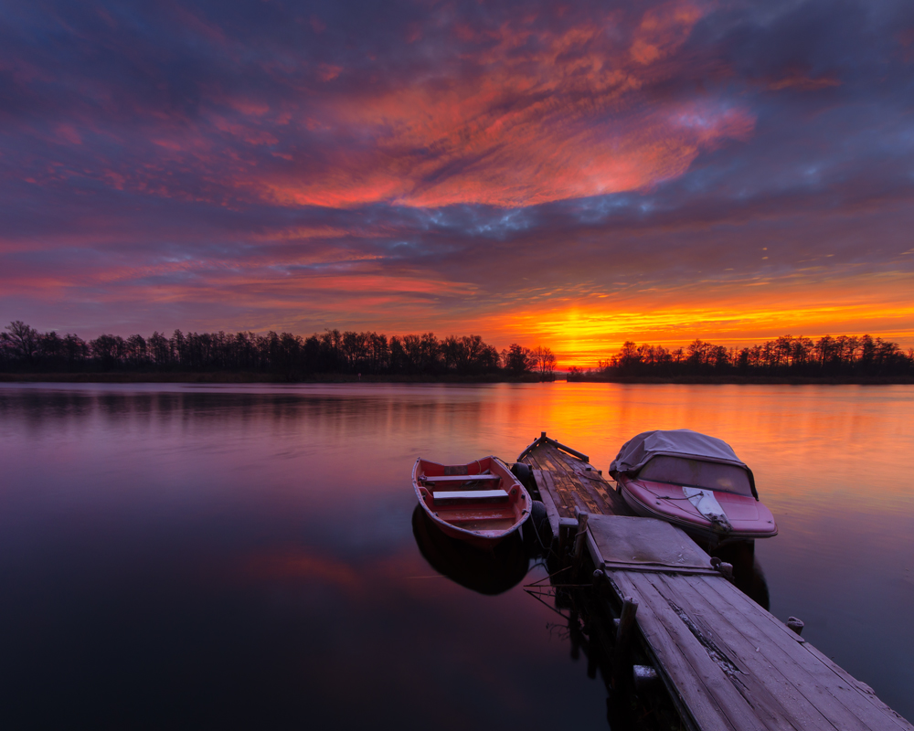 morning over Odra river