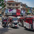 Morning traffic at Oknha Tep Phan St.