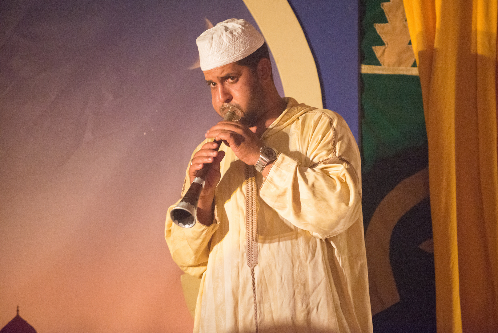 Moroccan rhaita player