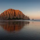 Morro Rock - Sunrise & Moonset