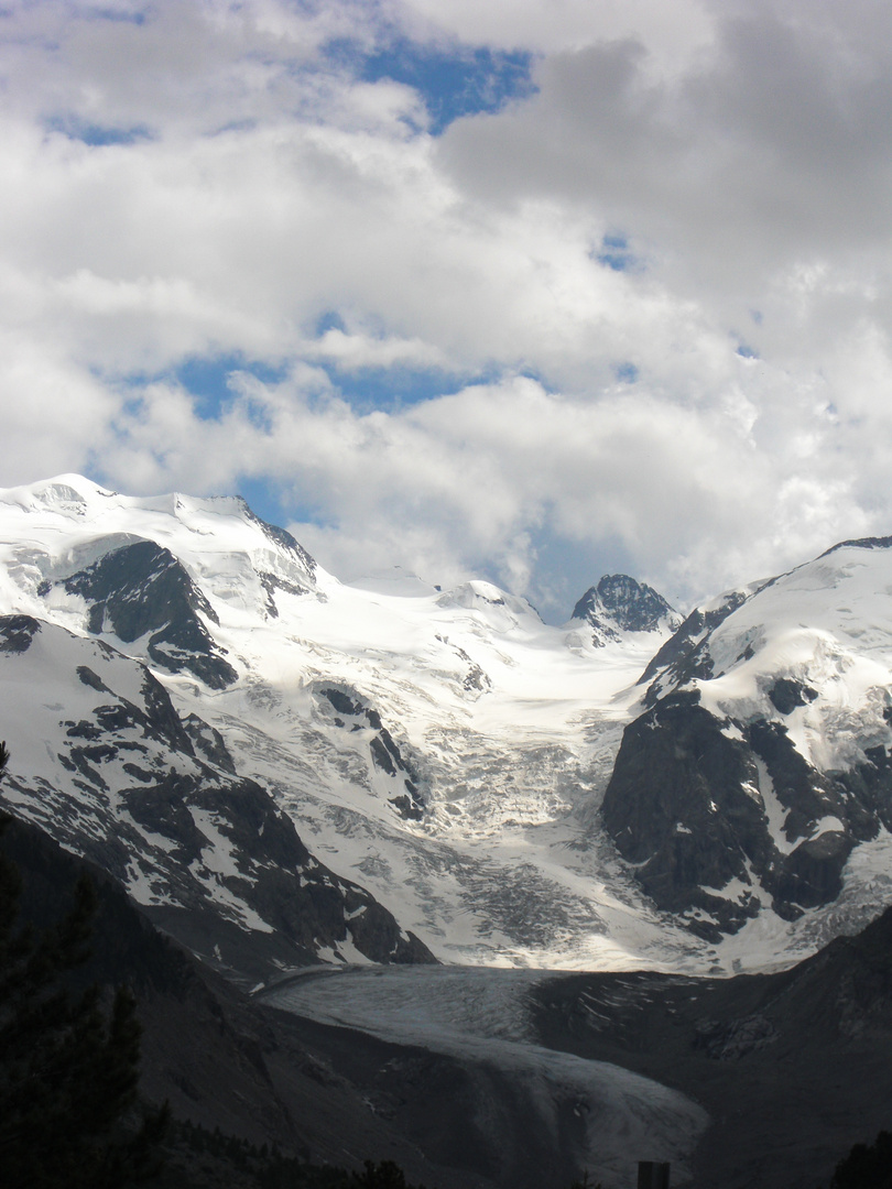 Morteratschgletscher in Graubünden in der Schweiz