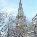 Mosaik Aschaffenburger Stiftskirche im Schnee