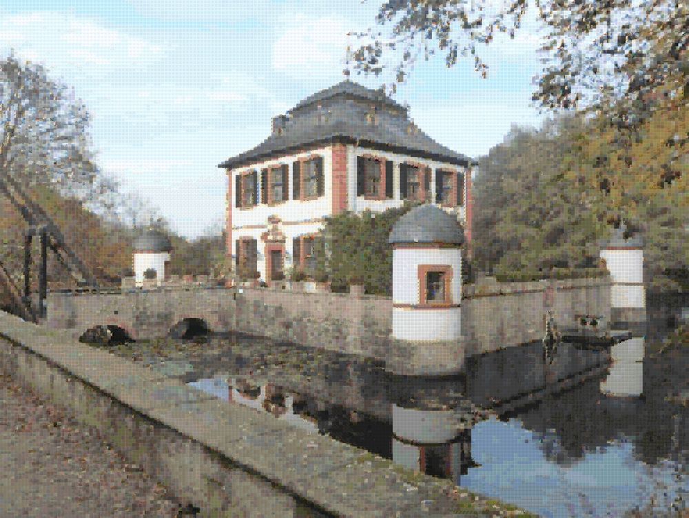 Mosaik der Wasserburg Seligenstadt