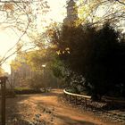 Mosaik Herbstweg mit Blick zur Sandkirche