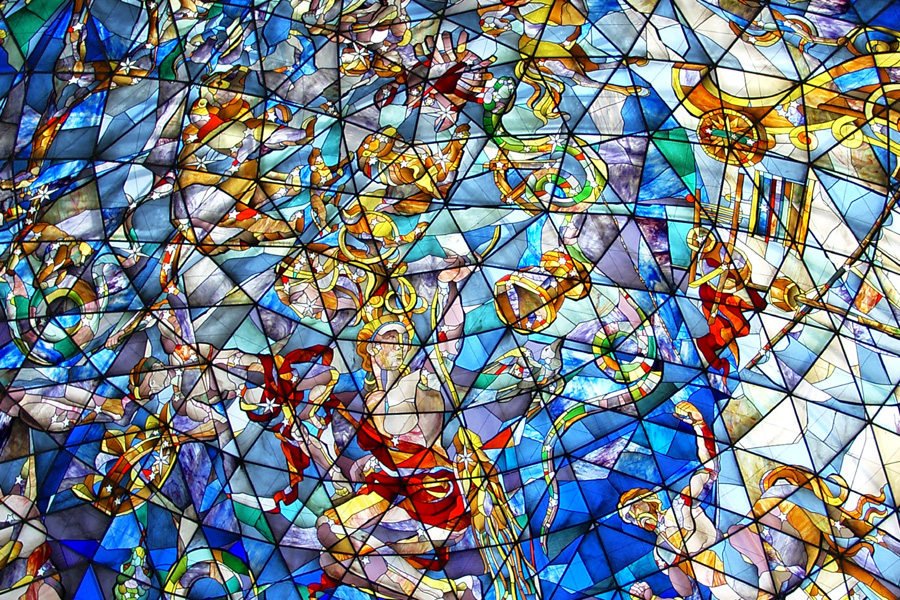 Mosaikfenster (Ausschnitt) Foto &amp; Bild gratulation und