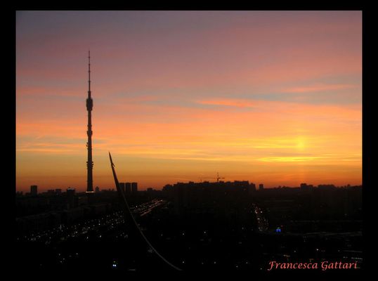 Mosca al tramonto