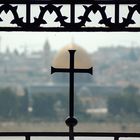 Moschea di Gerusalemme vista da una chiesa cristiana