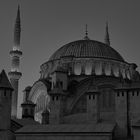 Moschee Istanbul Schwarz Weiß