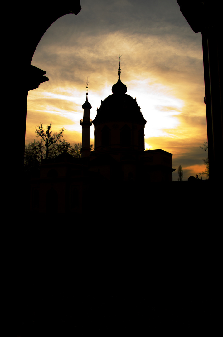 Moschee - Schloss Schwetzingen..bei Sonnenuntergang