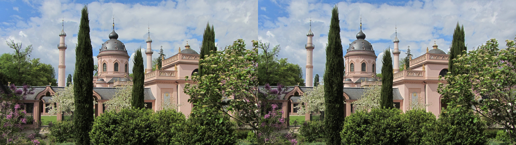 Moschee Schlossgarten Schwetzingen (3D X-Blick)