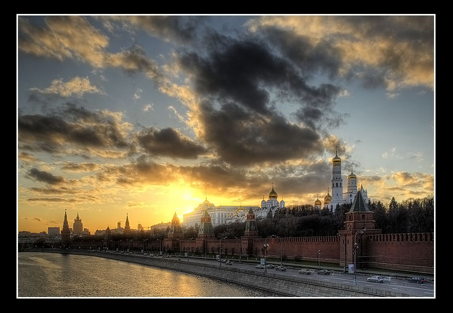 Moscow at sunset series
