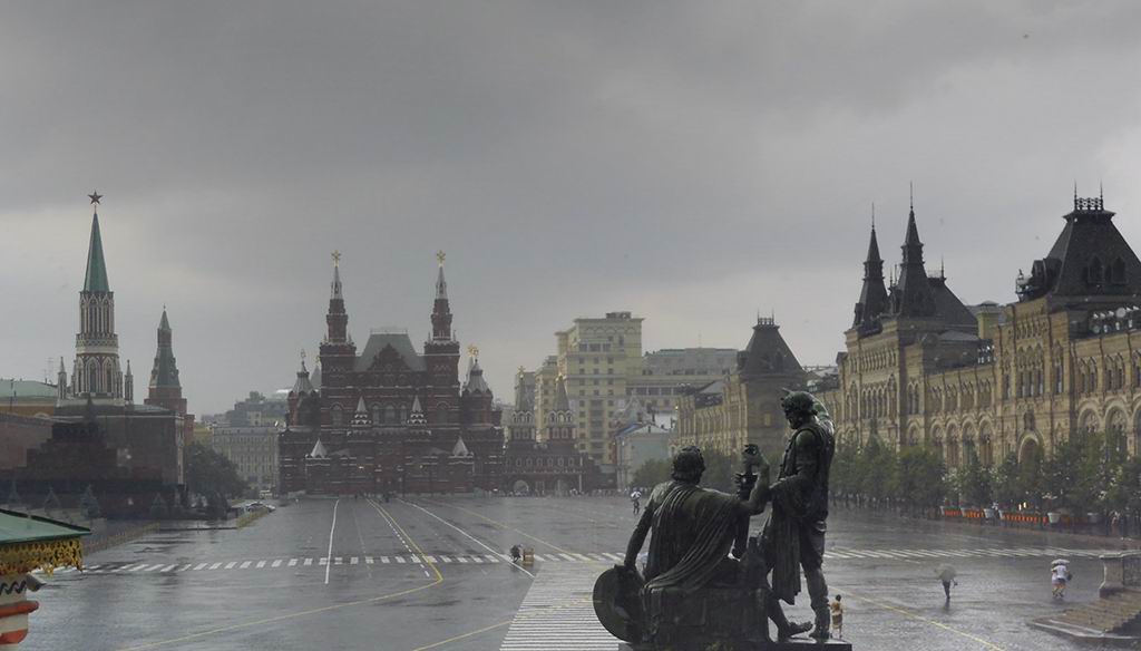 Moscow - Red Square under the rain