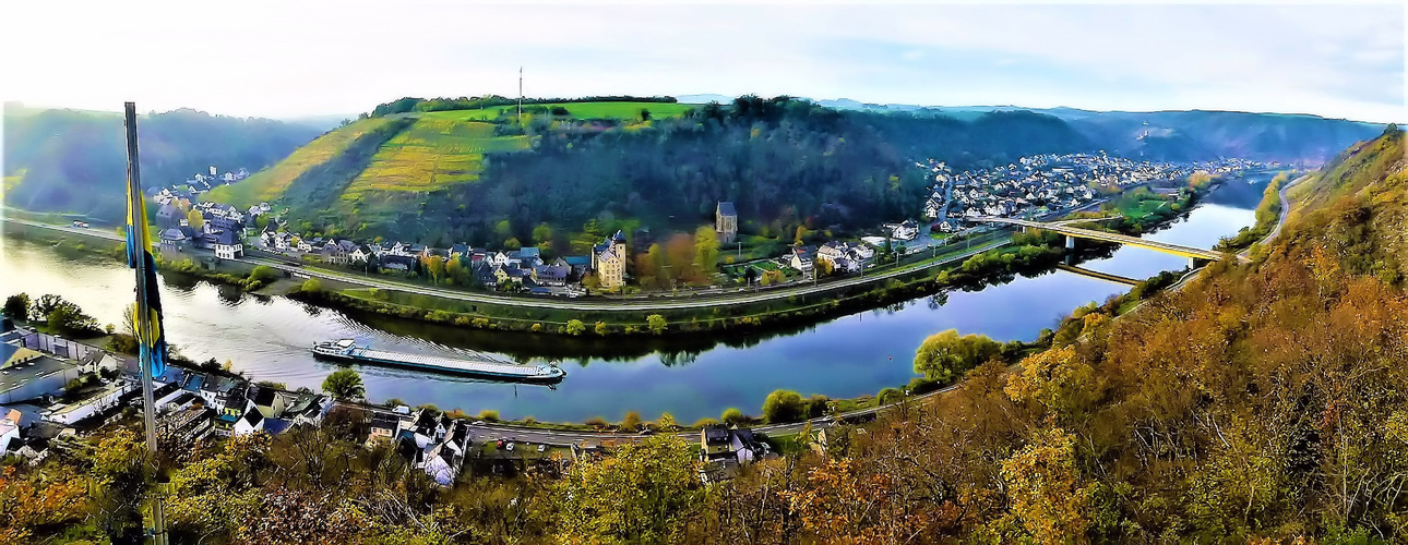 Mosel-Panorama bei Niederfell