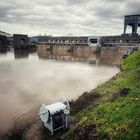 Mosel Staustufe in Koblenz 