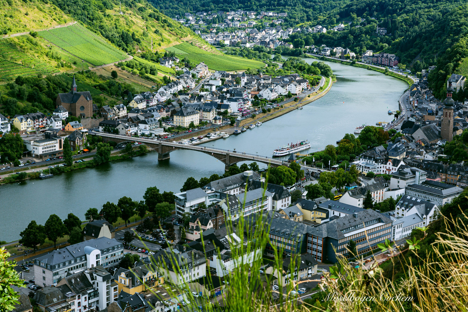 Moselbogen Cochem Blick Richtung Beilstein