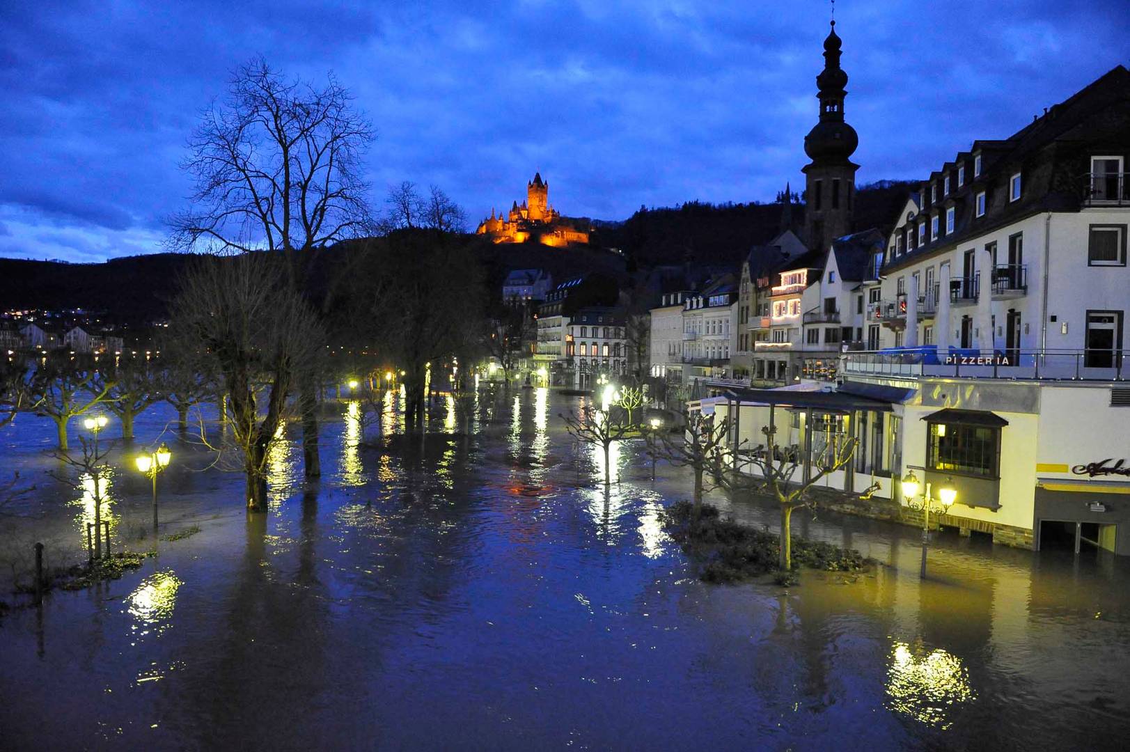 Moselhochwasser in Cochem