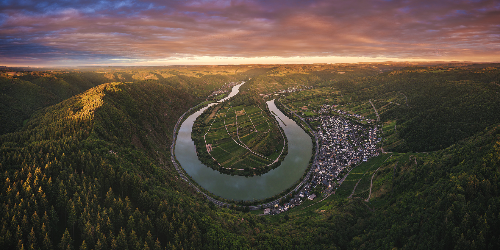 Moselschleife Bremm - Aerial Panorama