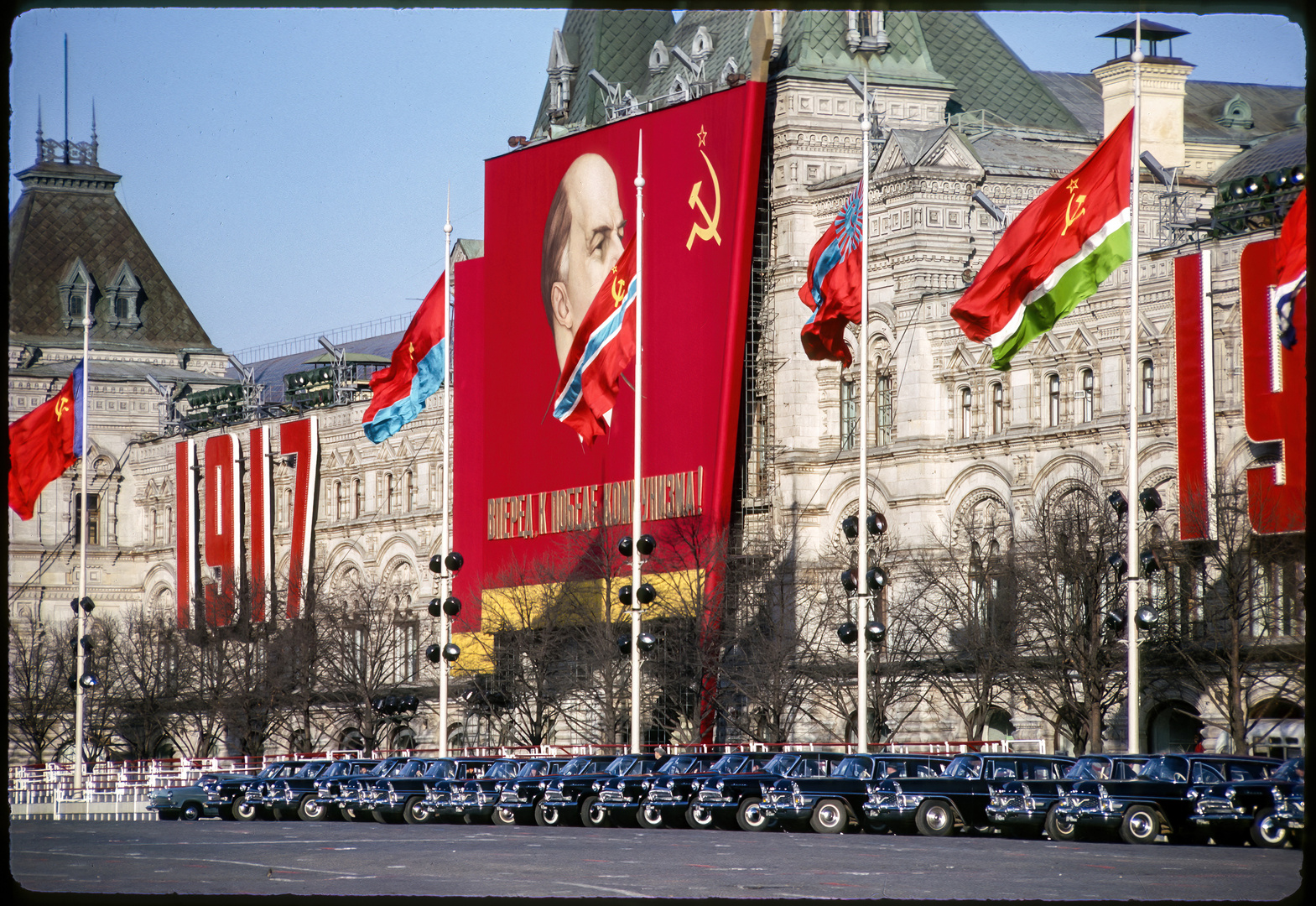 Moskau Roter Platz 1967 auf Kodachrome