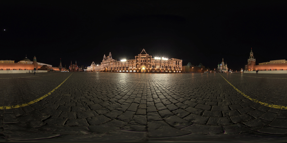 Moskau - Roter Platz bei Nacht