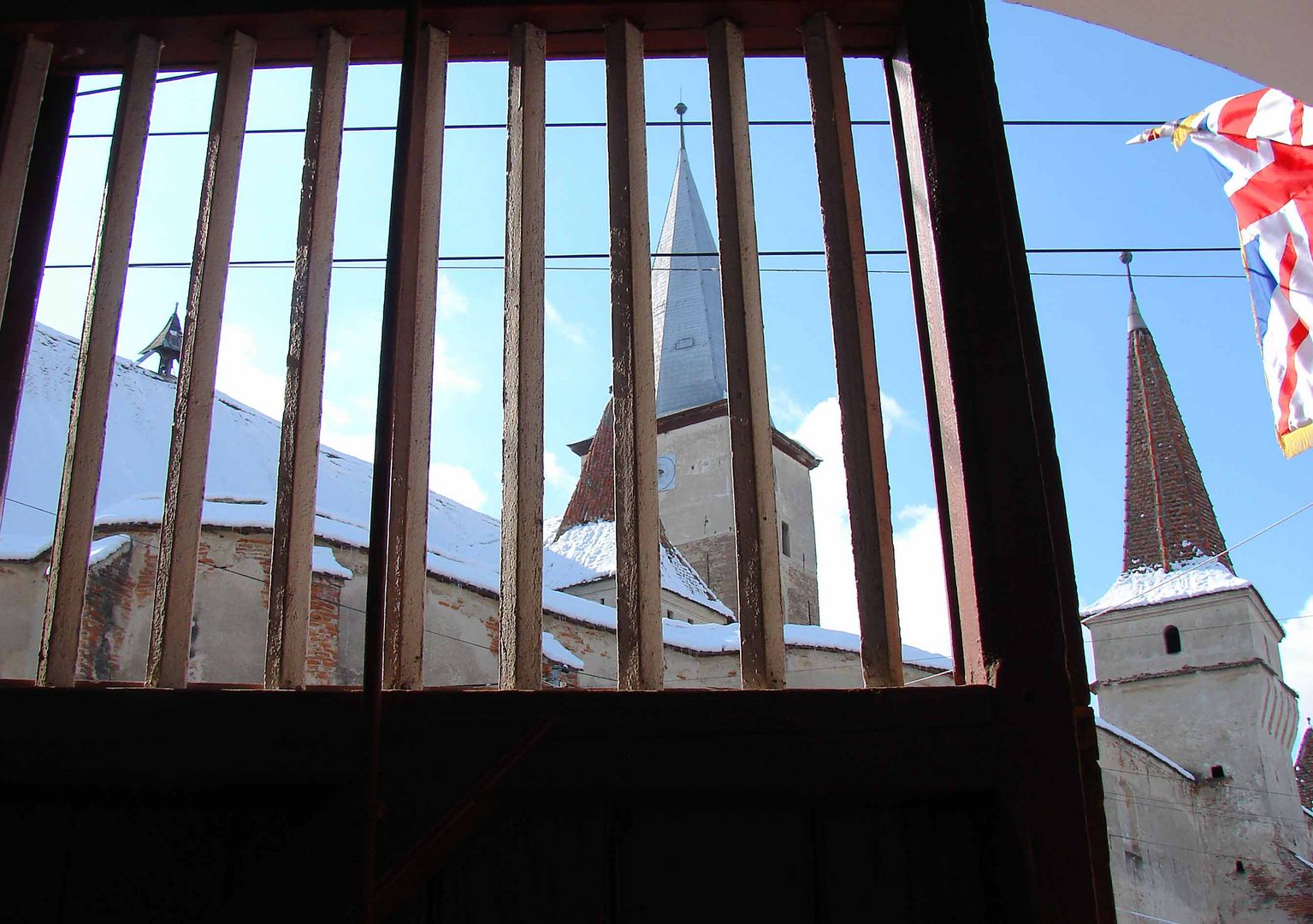 Mosna - Meschen Kirchenburg im Winter