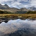 Mossy Tarns am Key Summit mit der Alisa Mountains Range