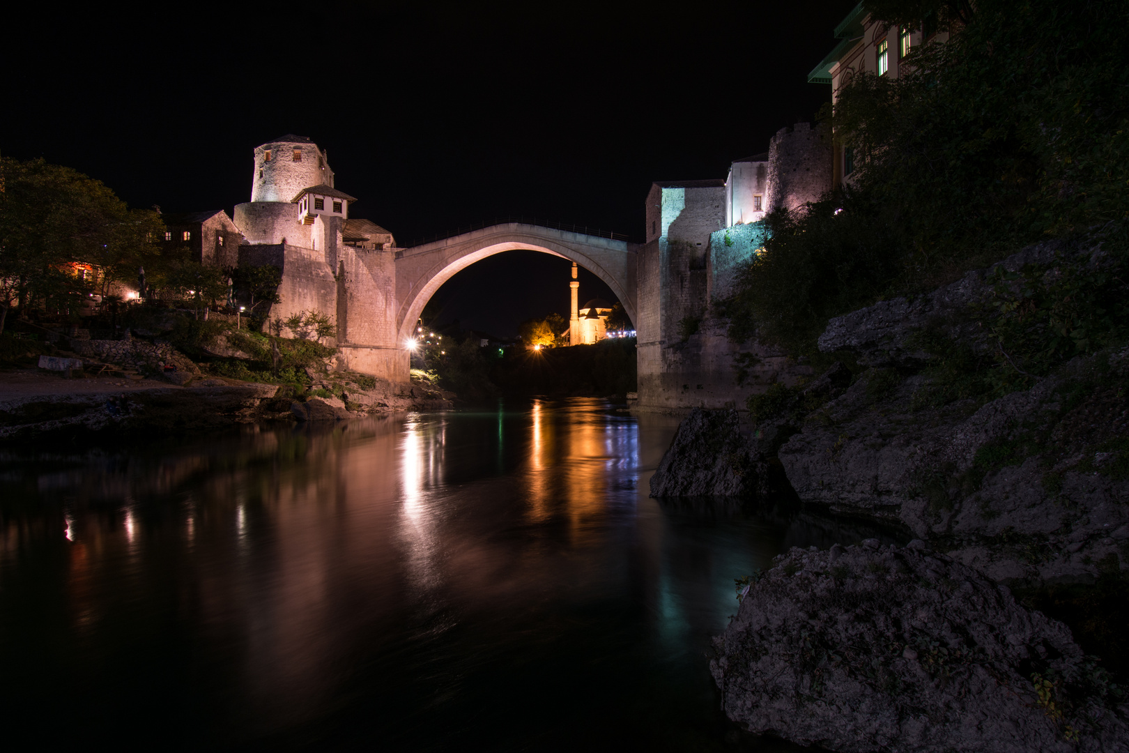 Mostar - Bridge at night