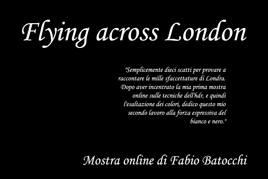 Mostra online di Fabio Batocchi "Flying across London"