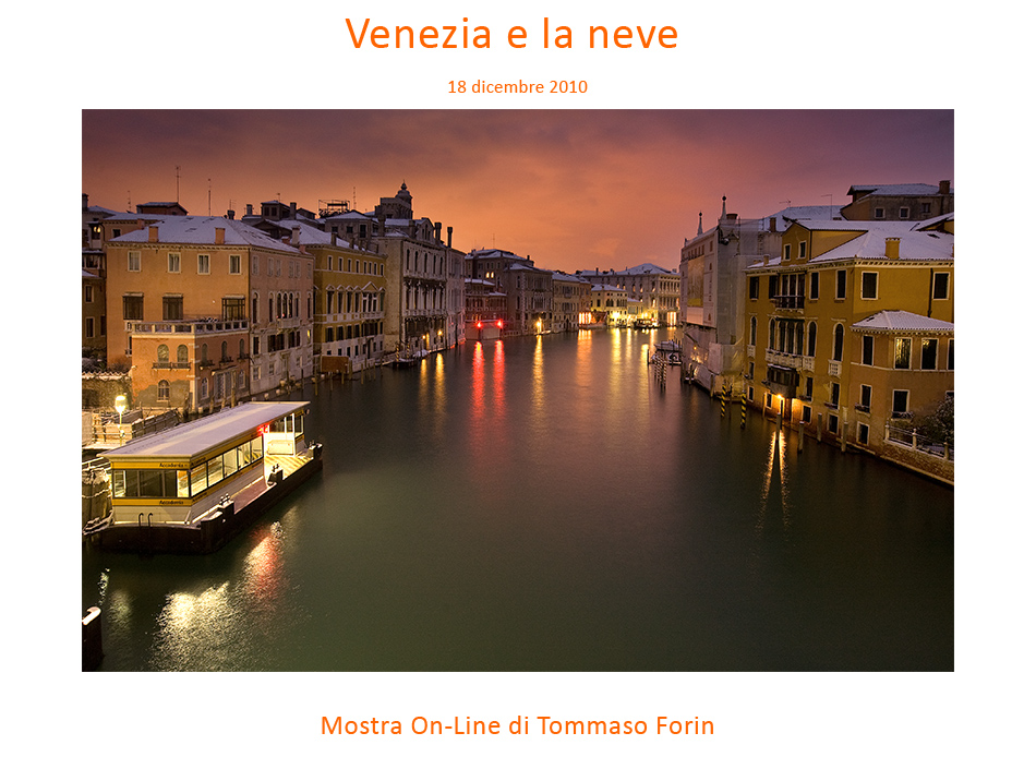 Mostra online di Tommaso Forin "Venezia e la neve"