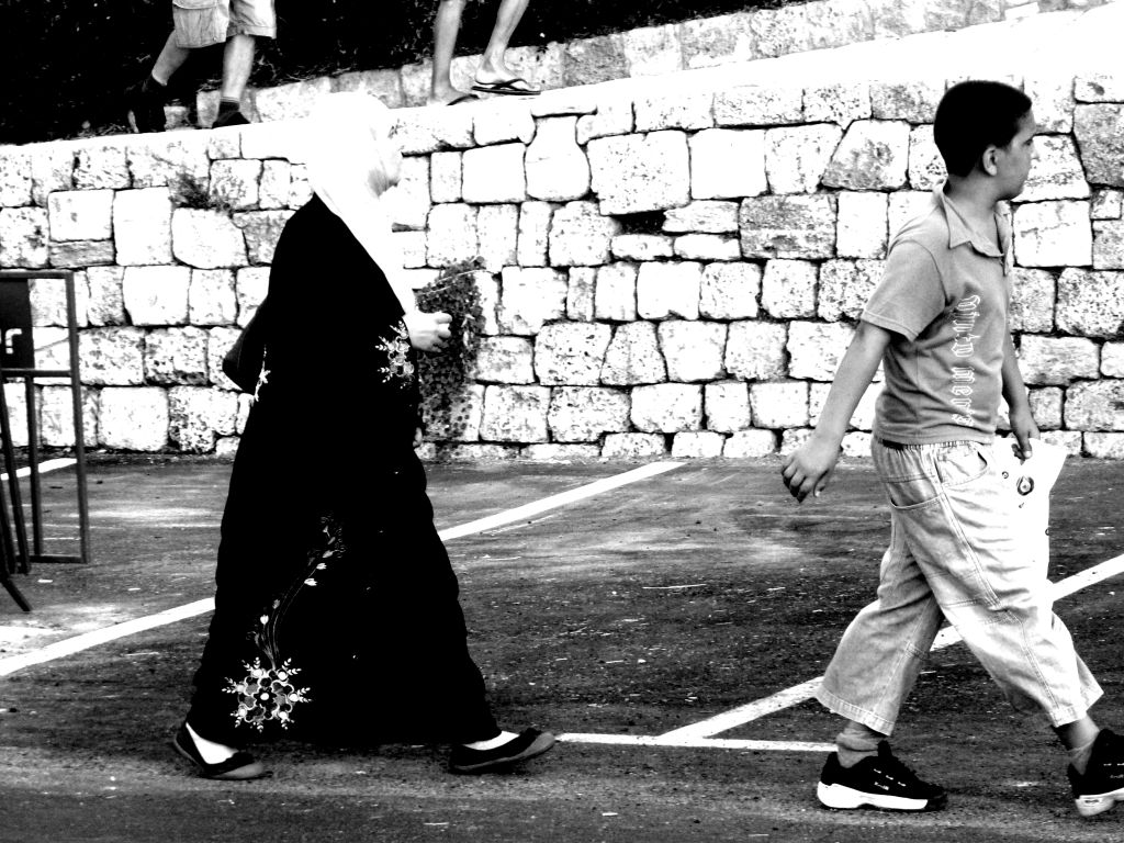 Mother and son, Tel Aviv-Jaffo, Israel