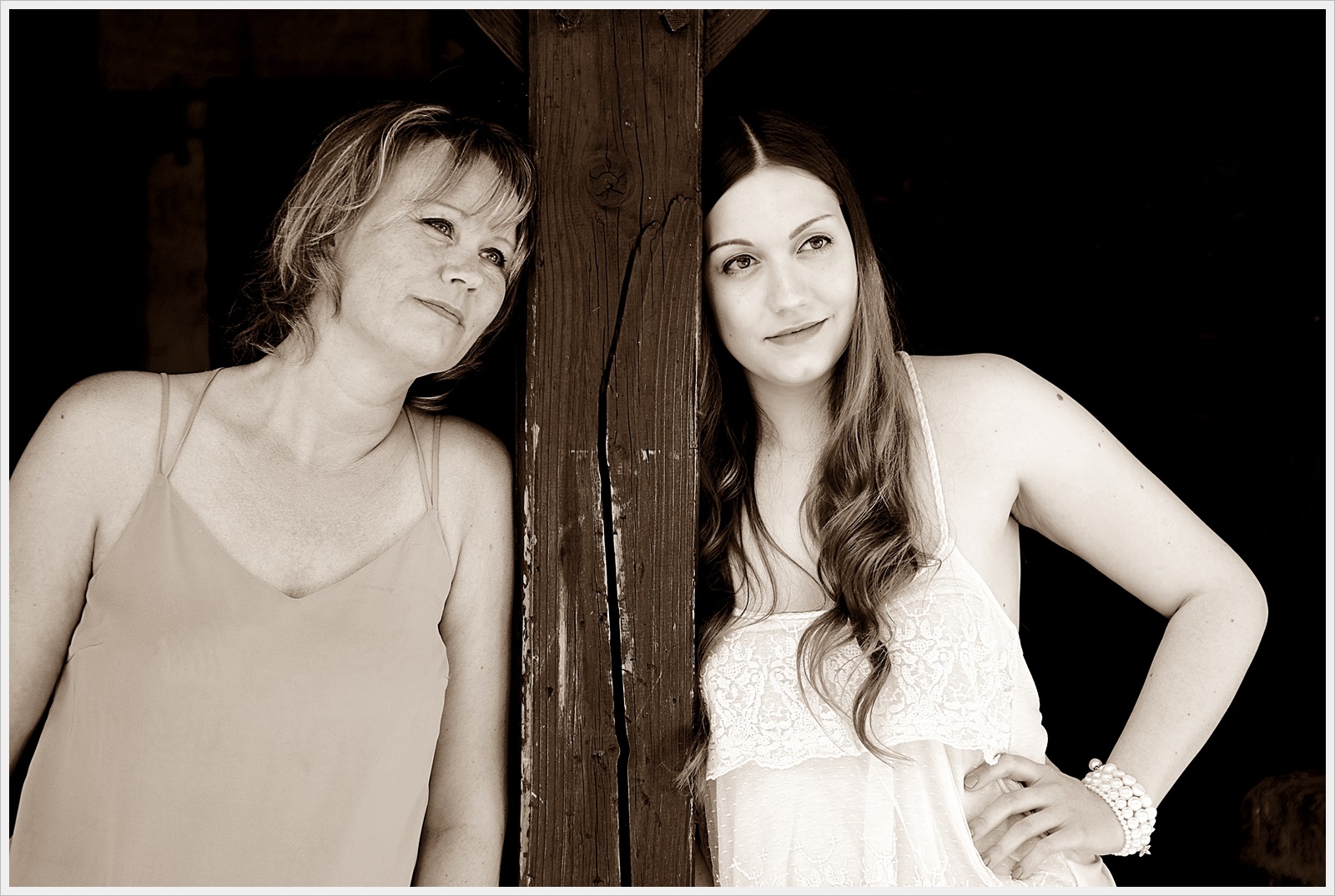 Mother & Daughter ...sepia