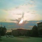 Mother of God revealed in the clouds