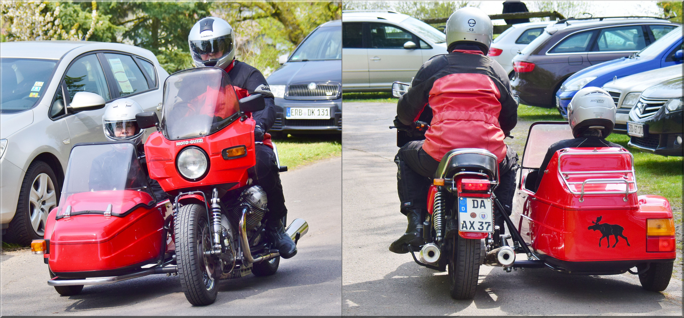 Moto Guzzi mit Beiwagen 