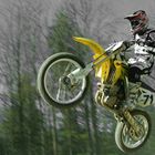 Motocross Gelber Fahrer