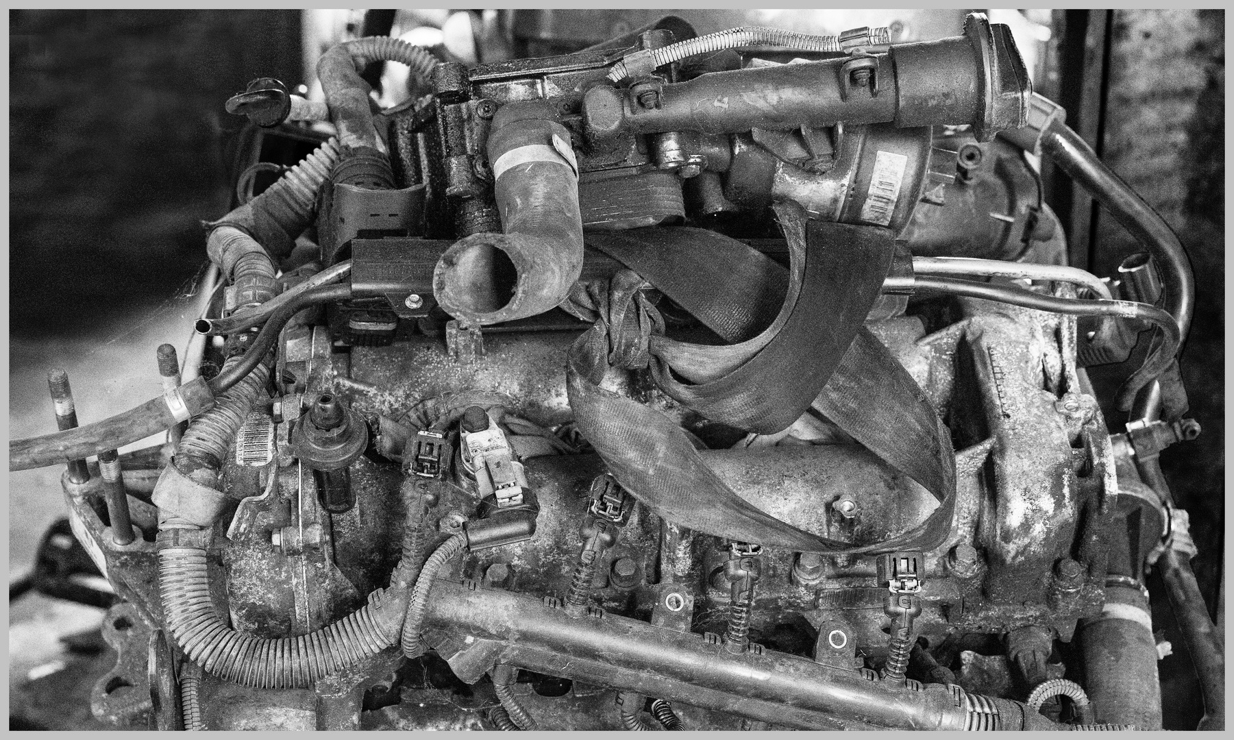Motor Fiat Punto - in der Autowerkstatt zur Reparatur...