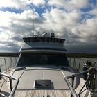 Motor Yacht in a natural harbour