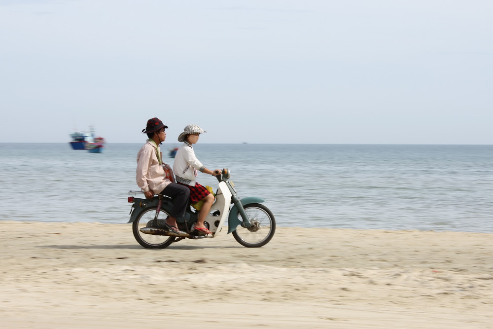 Motorbike on the beach