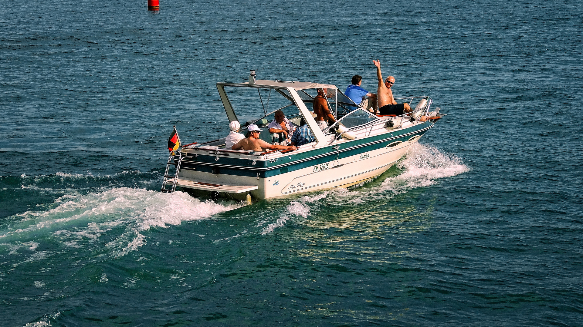 motorboot auf dem bodensee