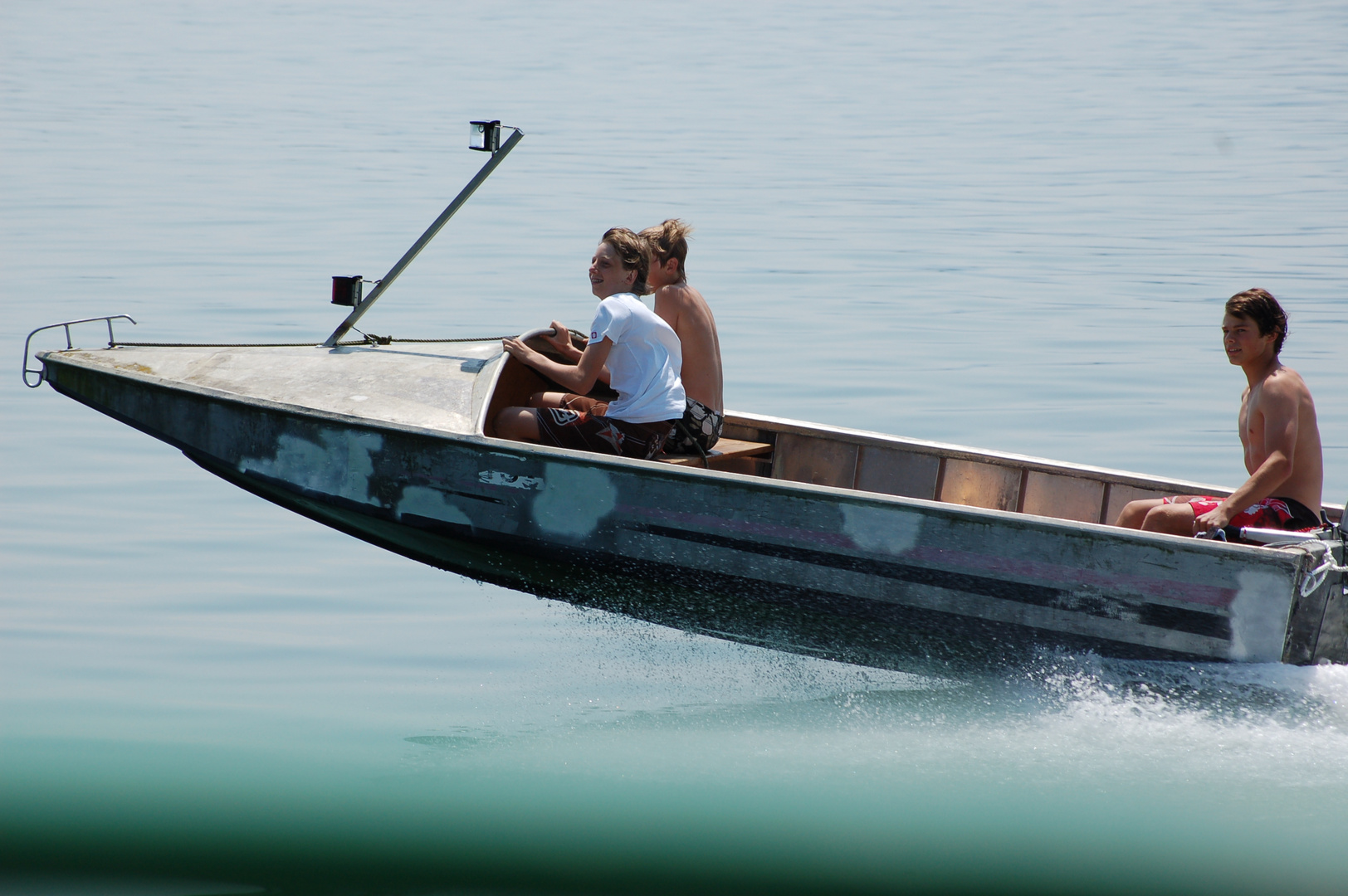 Motorboot auf dem Chiemsee