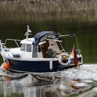 Motorboot auf der Weser