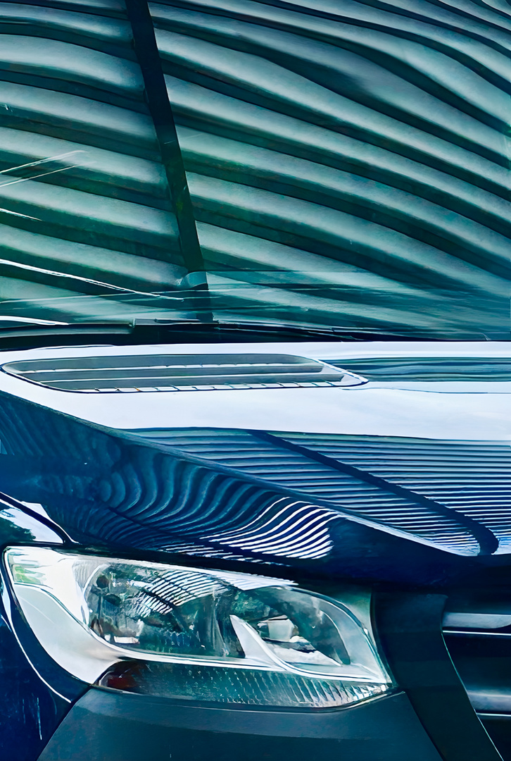 Motorhaube und Frontscheibe 