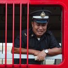 Motorman in the Maeklong train