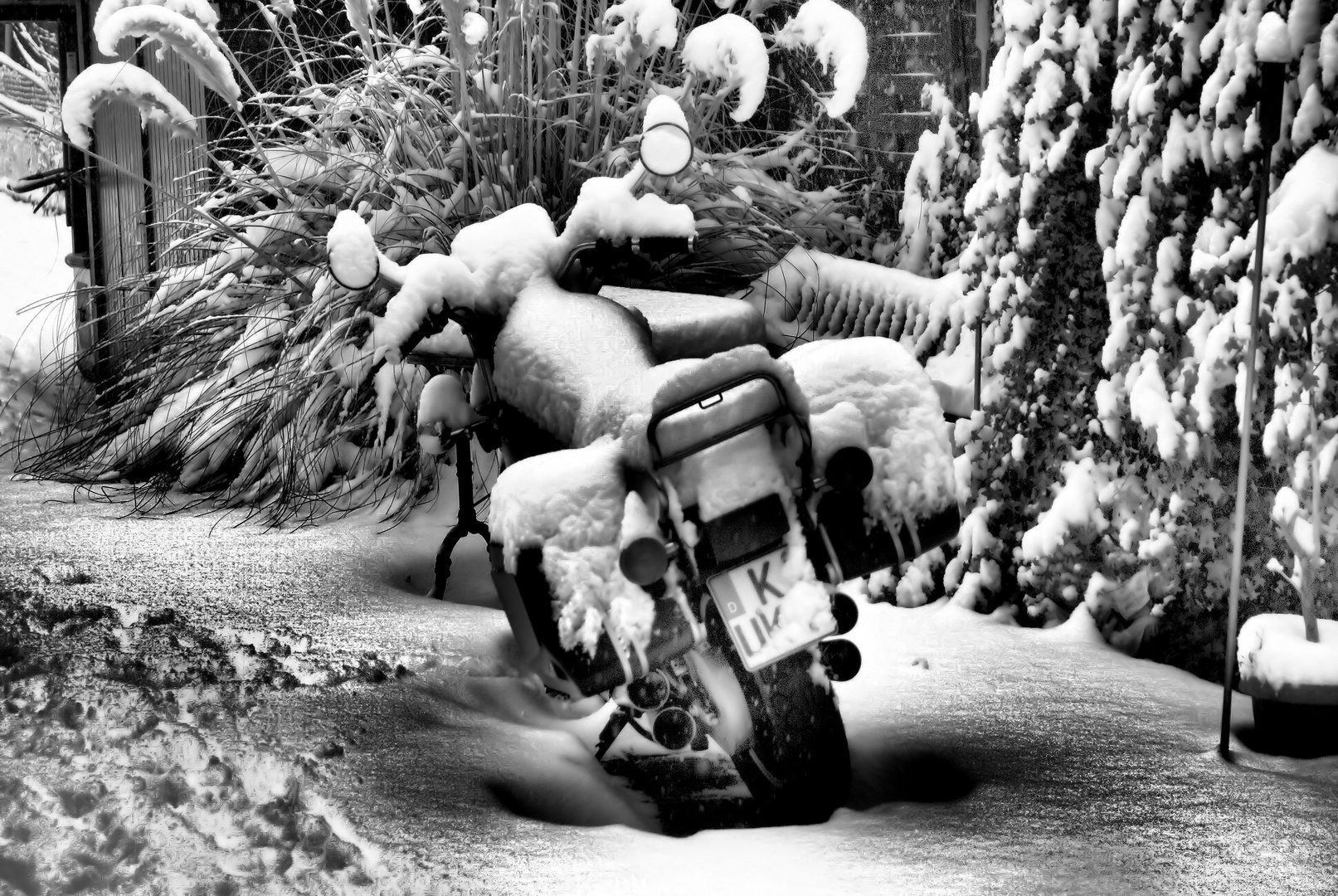 Motorrad im Winter...
