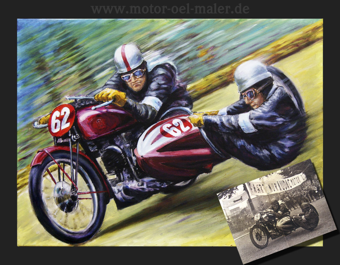 Motorrad-Renngespann 1934