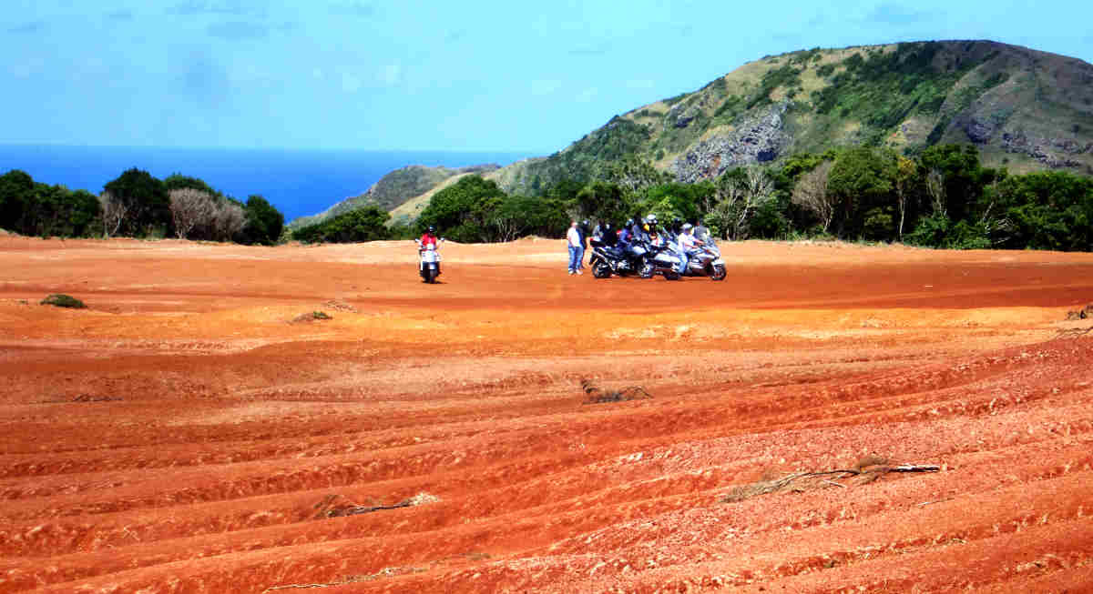 Motorrad Treff auf den Azoren (Rote Wüste)