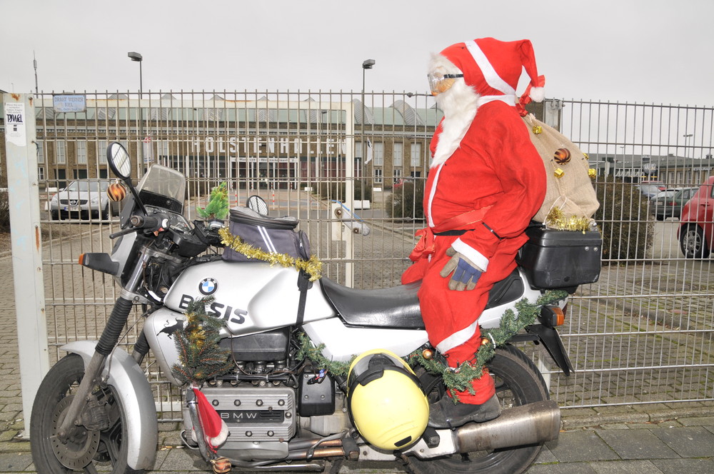 Motorrad Weihnachtsmann Foto & Bild | gratulation und feiertage