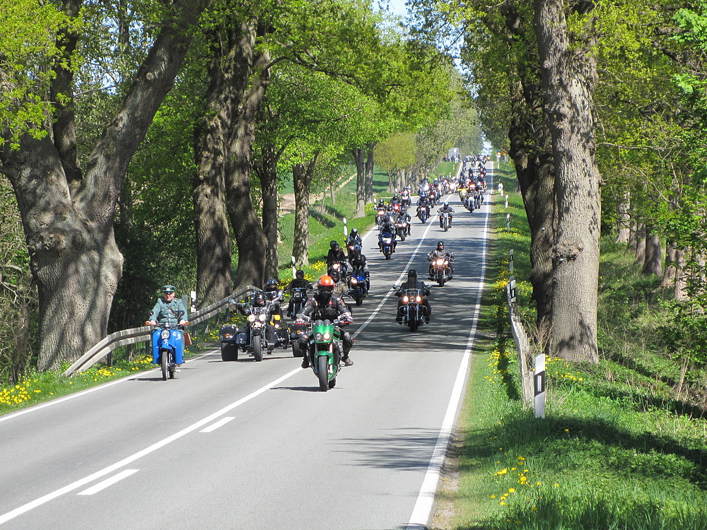 Motorradausfahrt in Malchin